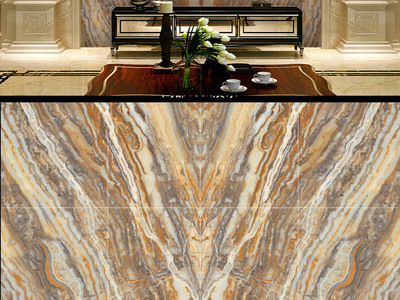 進口高檔石材對拼背景墻