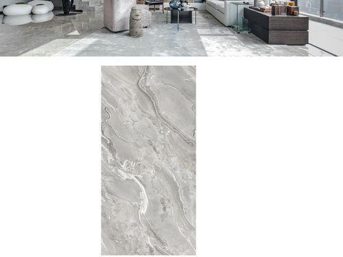 現代輕奢灰復式石材背景墻圖片素材 效果圖下載