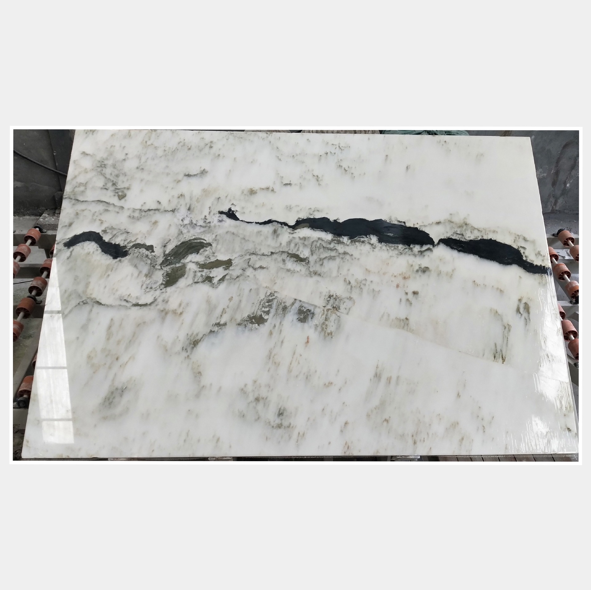 天然山水畫 漢白玉大理石的藝術魅力與定制之美